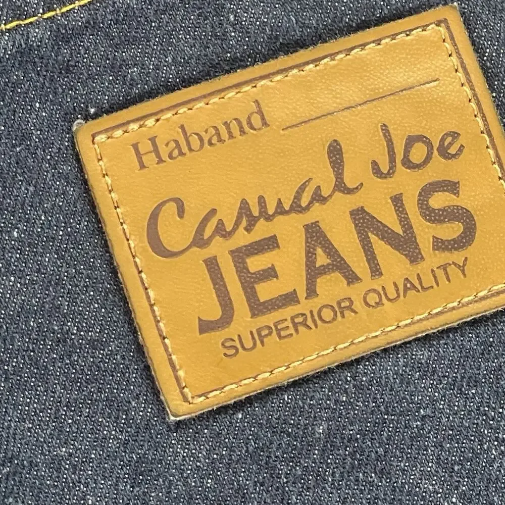 Vintage Haband Casual Joe Jeans Mens Fit 32x26 (34 Tag) Blue Denim Elastic Waist